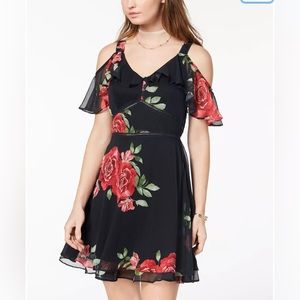 Disney‎ Princes Juniors Cold Shoulder Fit & Flare Dress Size M